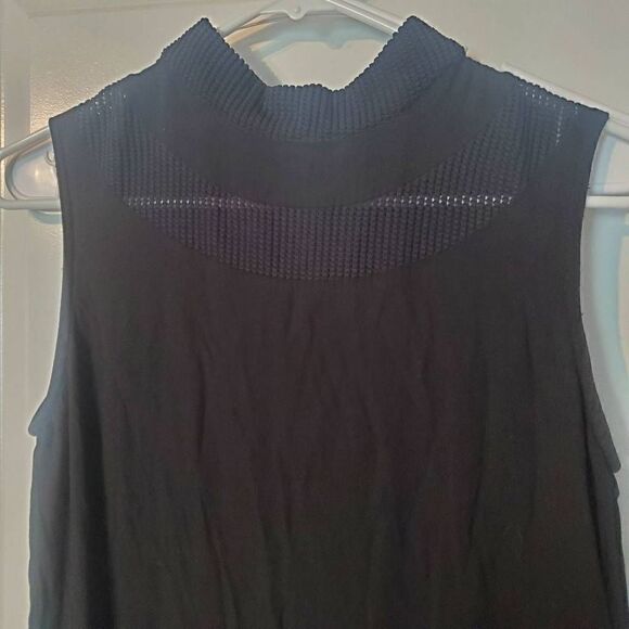 Zara Black Sheer Tunic Tank Top XS - Picture 2 of 13